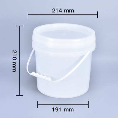 Food Grade 5 liter plastic bucket with handle and Lid Durabl