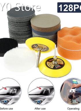 128pc 3 Inch Sanding Disc Wet Dry Sandpaper Assortment 60-10