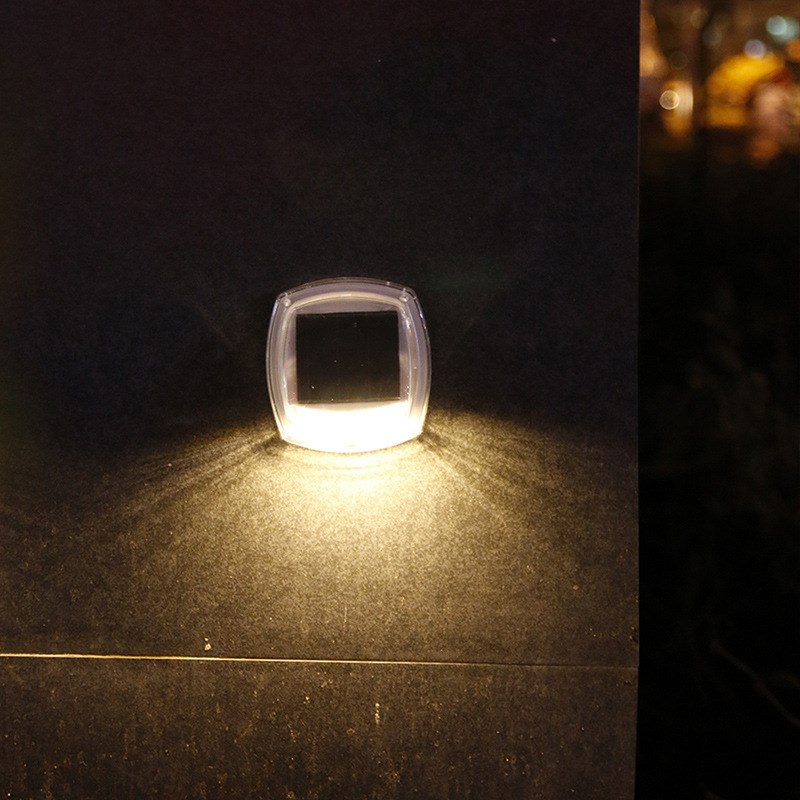 Solar light 8LED wall light fence light 2pcs outdoor waterpr