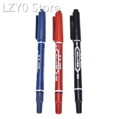 1pc 3 Colors Permanent Paint Marker Pen Twin Tips Doubled He