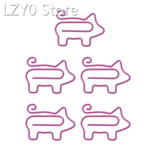 Cute Pig Metal Paper Clips Pin Book Bookmark Memo Clip Offic