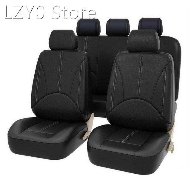 9PCS Pu leather car seat cover artificial leather four seaso
