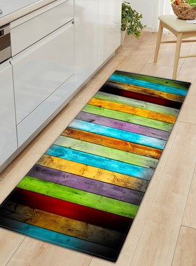 Square Strip Kitchen Pad Door Mat Absorbent Carpet Simulatio
