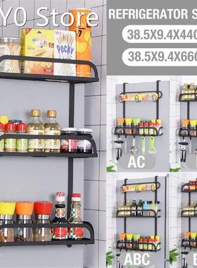 3Tier stainless Refrigerator Side Storage Rack Shelf Cupboar