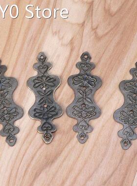 4Pcs Antique Brass Decorative Jewelry Gift Box Album Feet Le