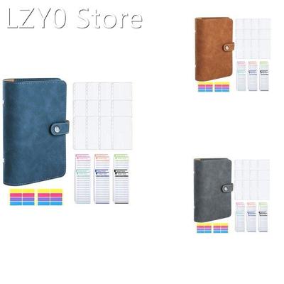 A6 Binder Notebook, 6 Holes PU Leather Budget Binder Cover W