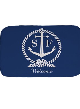 Silstar Tex Dark Blue Ocean Kitchen floor mat Anchor Boat De
