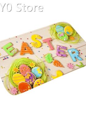 Easter Bunny Eggs Flower Cute Animal Door Mats 23.6 x 15.7 i