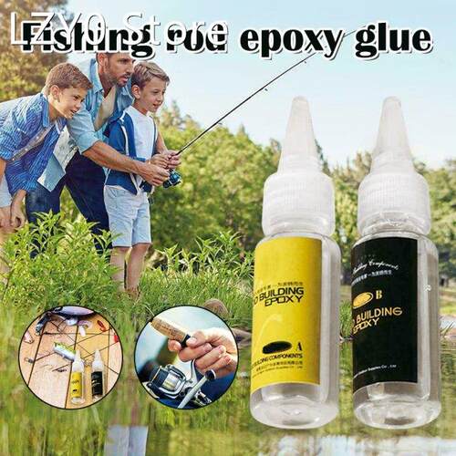 2Pcs Fishing Rod Glue Fishing Rod Epoxy Resin AB Glue Transp