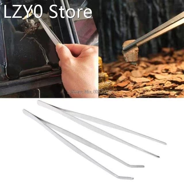 2 Pcs New 30cm Reptile Feeding Tongs Tweezers Clamp Curved S