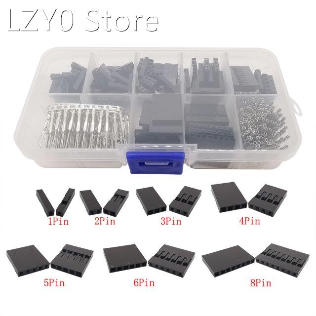 310Pcs/Box 2.54mm Pitch Male Female Crimp Terminal Pin Heade