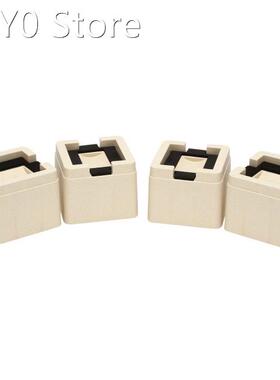 4 Pack 3 Inch Stackable Bed and Furniture Risers Square Anti