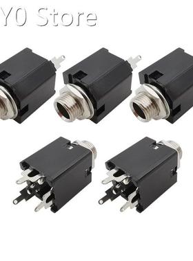 5Pcs 6.35mm Audio Plug Socket PJ-612A 3 Pin Headphone Microp