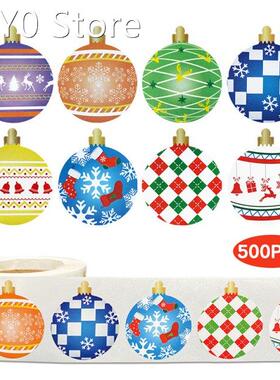 500Pcs Merry Christmas Stickers Wrapping Gift Box Label Chri