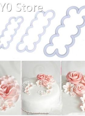 3Pcs/Set Rose Shaped Mould Rose Fondant Cake Chocolate Mould