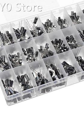 500Pcs/lot 0.1UF-1000UF 24 Values Aluminum 16-50V Mix Electr