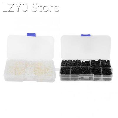 800Pcs/box M3 Nylon Screws Nuts Washers Combination Assortme