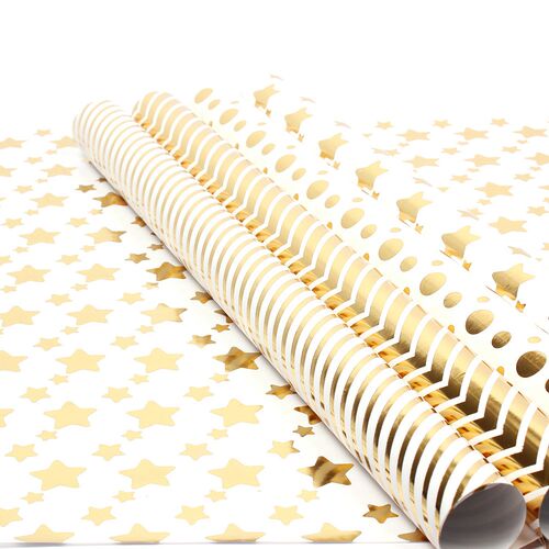 50x70cm Gift Stripe Style Wrapping Paper Roll for Wedding K