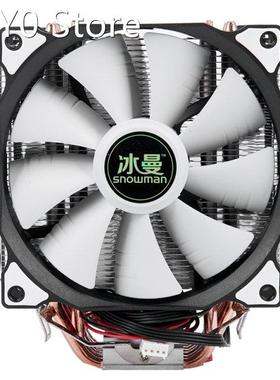SNOWMAN 4PIN CPU cooler 6 heatpipe Double fans cooling 12cm