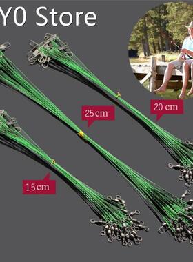 20pcs/lot Anti Bite Steel Fishing Line Steel Wire Leader Wit
