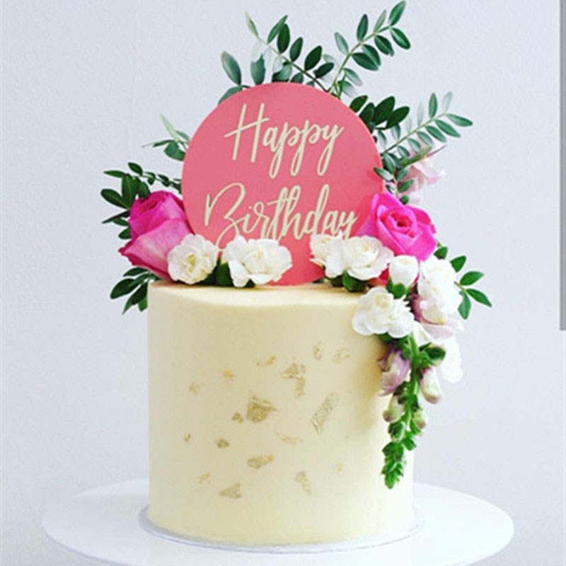 Gold Letters ''Happy Birthday'' Acrylic Cake Topper 2020 Ci