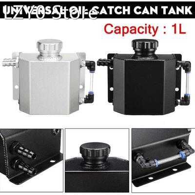 Universal 1L Aluminum Oil Catch Can Reservoir Tank Coolant R