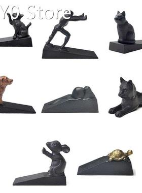 Vintage Cast Iron Animal Door Stop Wedge Doorstop by Comfify