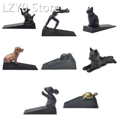 Vintage Cast Iron Animal Door Stop Wedge Doorstop by Comfify