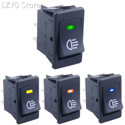 KCD4 Rocker Switch ON-OFF 2 Position 4 Pins LED 12V 35A Aut