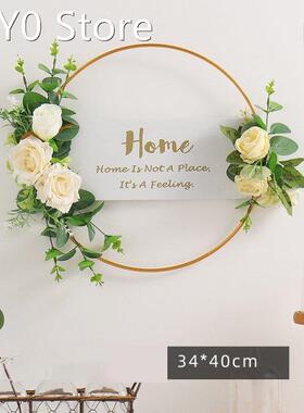 Artificial Wall Hanging Beautiful Flower Ring Holder Garland