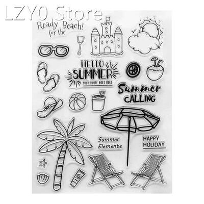 2022 New Summer Beach Silicone Clear Seal Stamp DIY Scrapboo