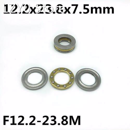50Pcs F12.2-23.8M 12.2x23.8x7.5 mm Axial Ball Thrust Bearing