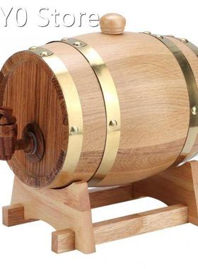 1.5L Vintage Oak Wood Beer Barrel Wine Keg Bucket Home Brew