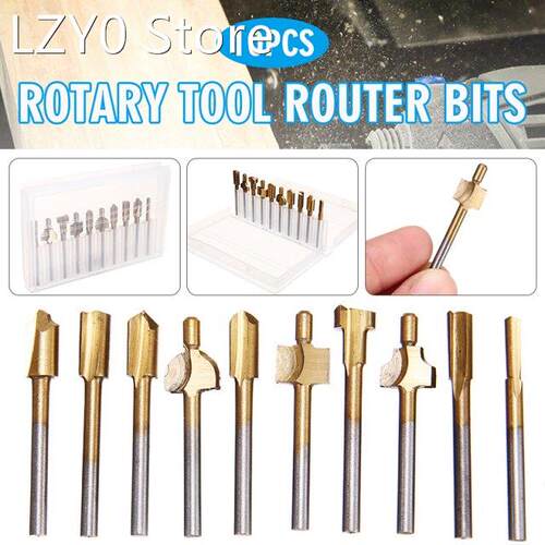 10 Pcs High Quality Rotary Tool Sets 1/8