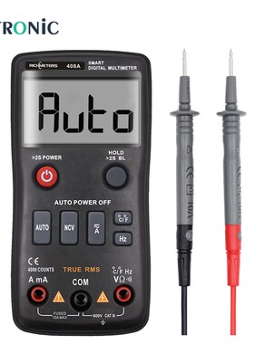 RM408A Digital Multimeter NCV True RMS with Temperature Test