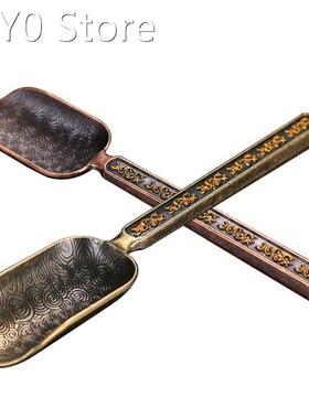 Chinese Tea spoons Copper Tea Scoop Spoon Tea Leaves Chooser