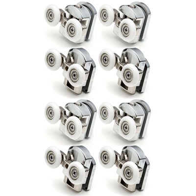 8Pcs Shower Door Enclosures Rollers Runners Wheels Pulleys 2