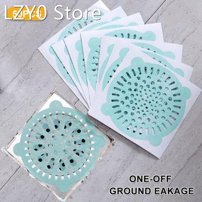 50pcs Hair Anti-blocking Floor Drain Sticker Household Dispo