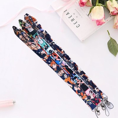 Anime Haikyuu Lanyard Car Key Mobile Phone Hang Rope ID Car