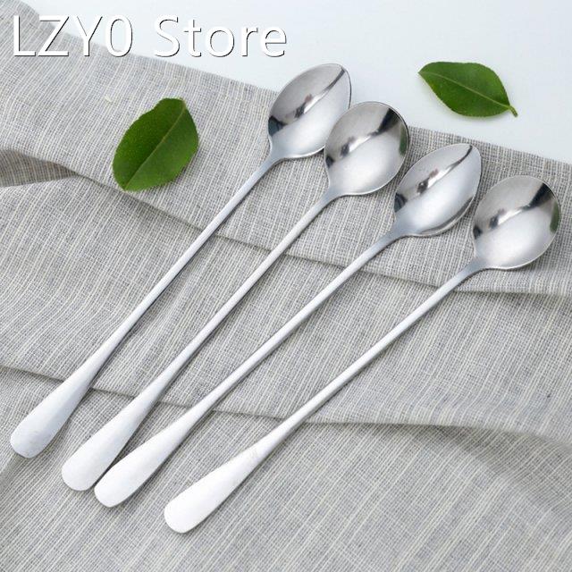 Stainless Steel Coffee Spoon Long Handle Ice Cream Dessert T