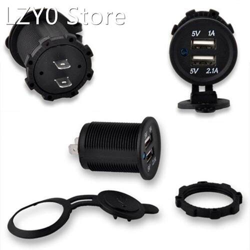 12V 24V Dual 3.1A USB Port Socket Car USB Charger Adapter wi