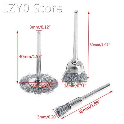 9 Steel Brush Wire Wheel Brushes Die Grinder Rotary Electric