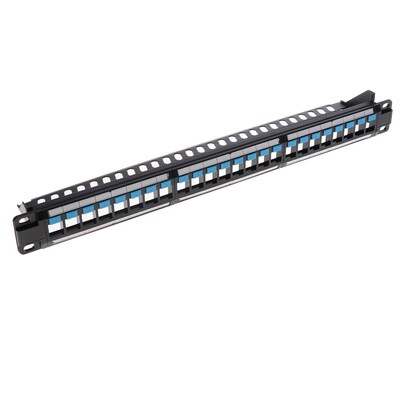 Thickened Unshielded Keystone Jack 24-Port Patch Panel with