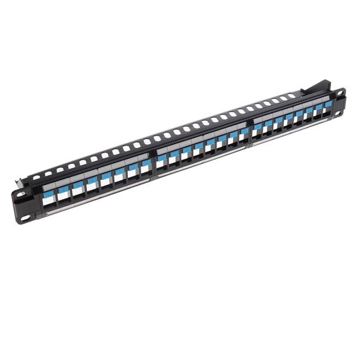 Thickened Unshielded Keystone Jack 24-Port Patch Panel with