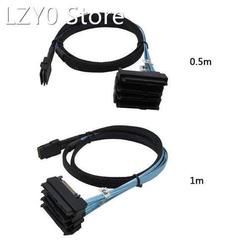 Internal SAS 36-Pin SFF-8087 to 4 SAS 29-Pin SFF-8482 C
