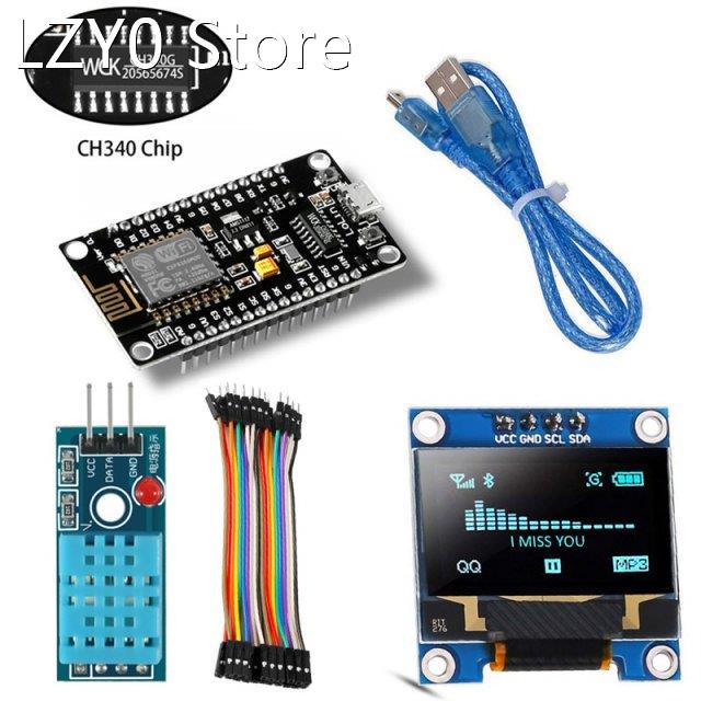 WiFi ESP8266 Starter Kit for Lot NodeMCU Wireless I2C OLED D