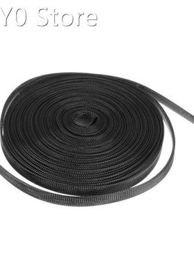 30m Black Nylon Expandable Sheathing Tubing Wire Cable Sleev