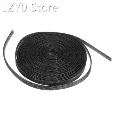 30m Black Nylon Expandable Sheathing Tubing Wire Cable Sleev