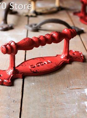 Antique retro wooden door handle barn sliding door push door