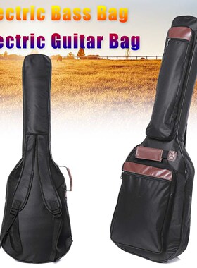 Guitar Backpack Double Shoulder Straps Pockets Waterproof E